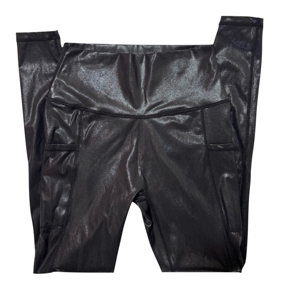 Constantly Varied Gear CVG Full Length Shine Black Metallic Leggings Size Small - Picture 3 of 9